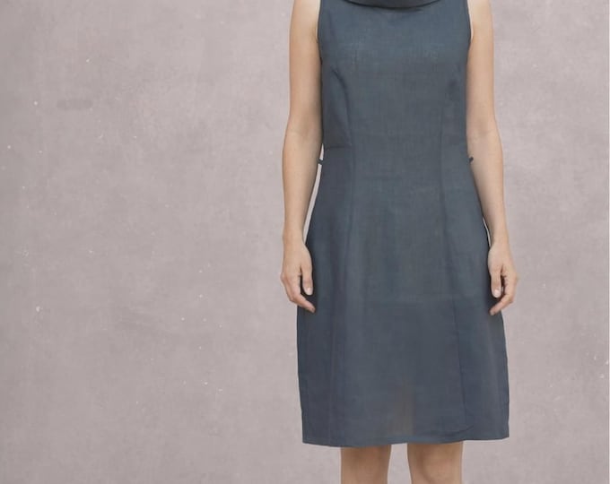 Linen A-line blouse-dress, linen shirt-dress, summer tunic, summer dress, linen summer tunic, linen dress