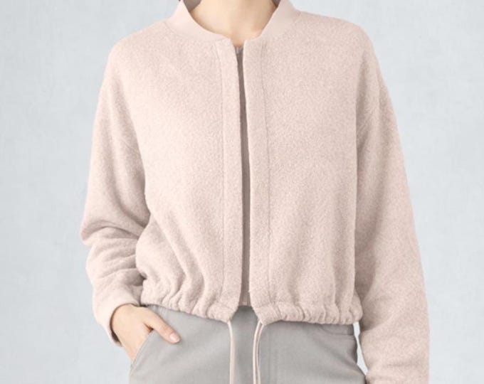 lined bomber made of Merino wool fleece