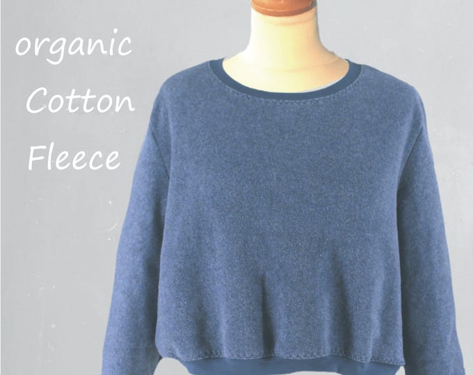basic organic cotton fleece sweater