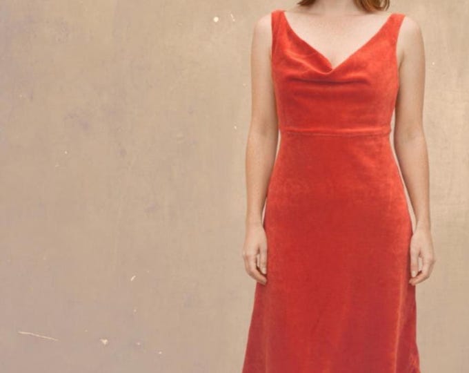 velvet dress organic cotton, little black dress   biological cotton, velvet partydress  GOTS certified, steam punk velvet dress