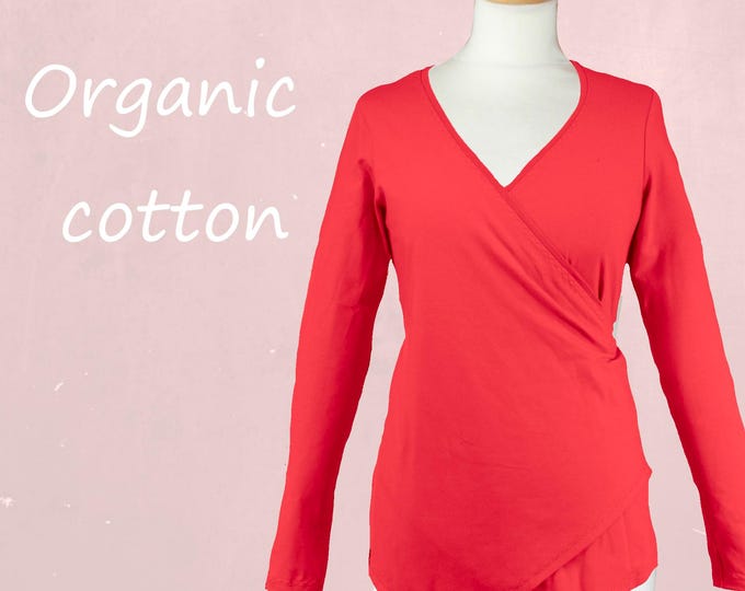 Shirt with wrap (V neck)