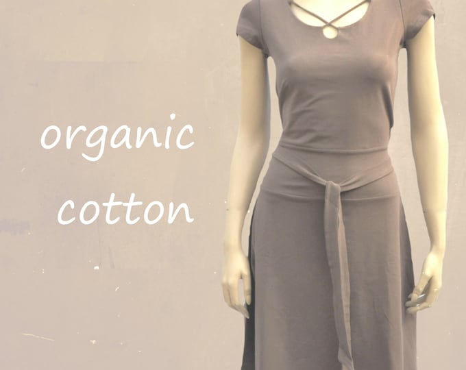 organic cotton dress, summer dress GOTS certified organic cotton, sportly tricot dress