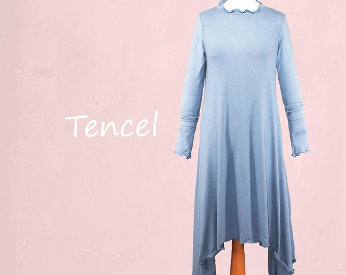 Tencel A line shirt with collar