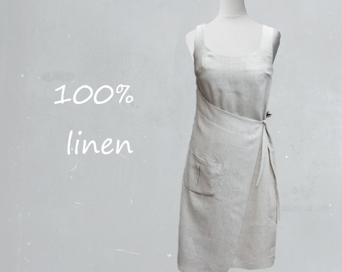 organic linen dress, summer dress biological linen, recyclable, ready for recycling, sustainable, fair trade, fair fashion