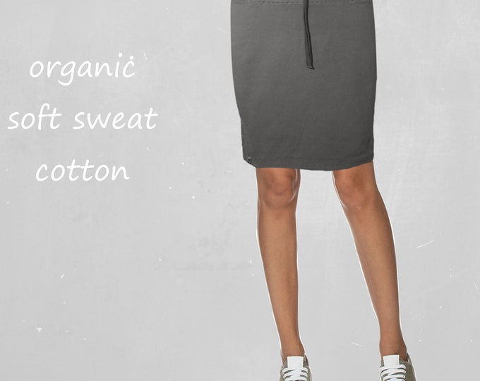 pencil skirt made of organic cotton jogging fabric