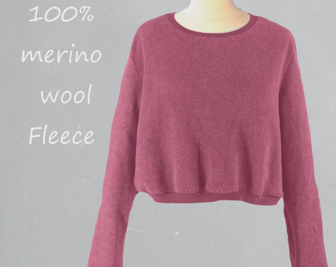 Merino wool cropped sweater