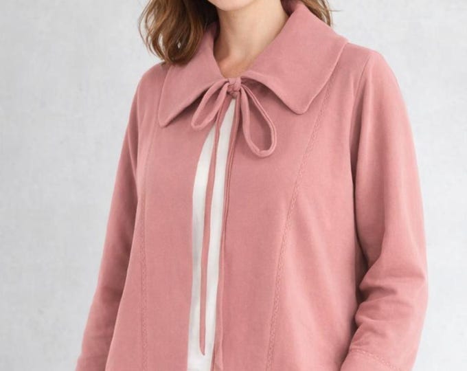 Vintage organic cotton sweat cardigan