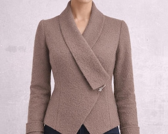 Strickjacke aus gekochter Wolle
