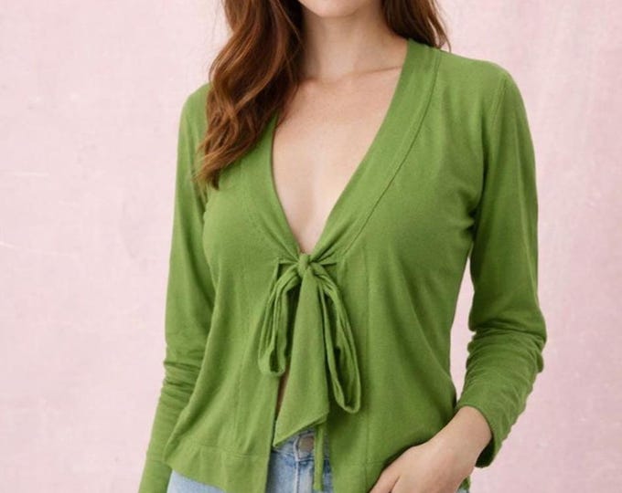 Tencel cardigan in vintage style