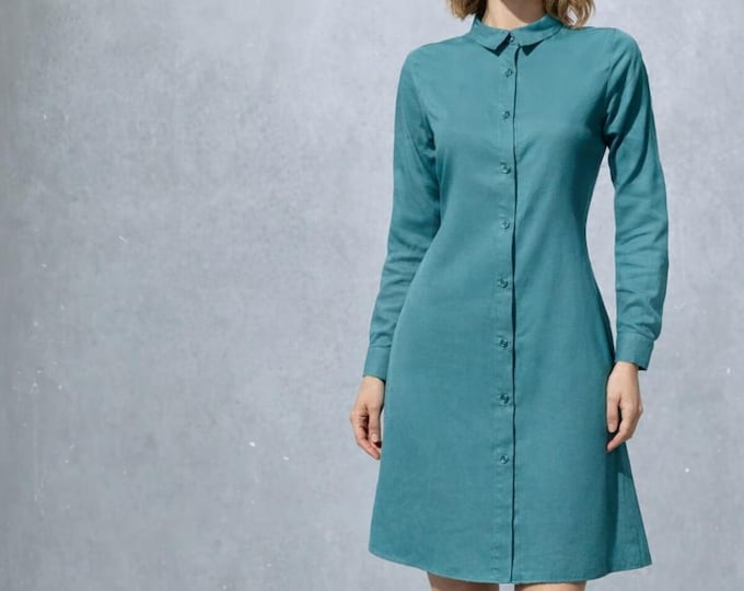 tencel shirt dress, tencel blouse dress