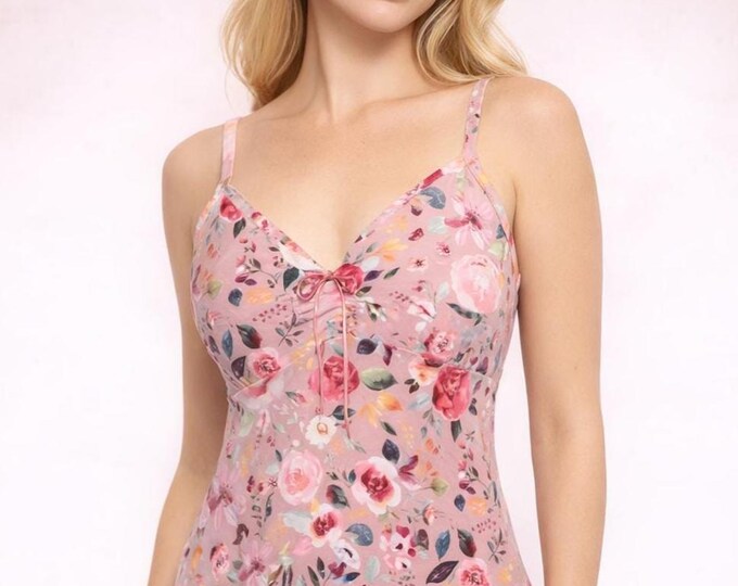 romantic flower printed camisole