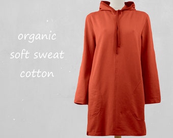 Sweater dress made of soft brushed organic cotton