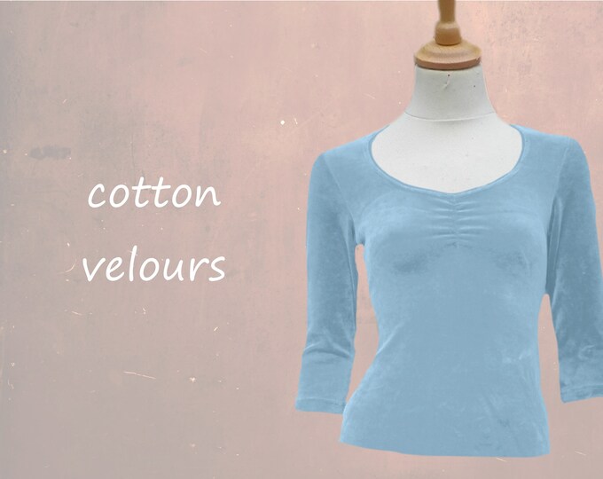 cotton velvet shirt, party shirt, T shirt cottonvelvet