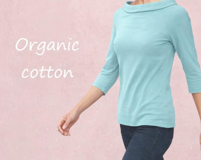 Vintage shirt with boatneck collar