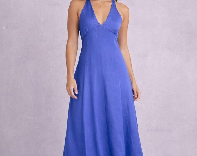 Maxi Marlene dress in linen-cotton mix