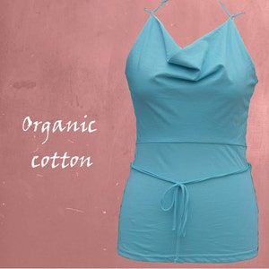 organic cotton top, camis biological cotton, singlet certified cotton, tank top GOTS cotton