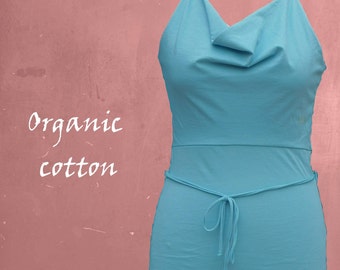 organic cotton top, haltertop biologisch katoenen tricot, hemdje van organische katoen, top van GOTS gecertificeerde katoen