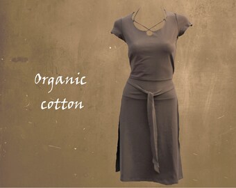organic cotton dress, tricot jurkje organische katoen, jurk biologische katoen, sportief tricot jurkje, fair trade clothing, fair fashion
