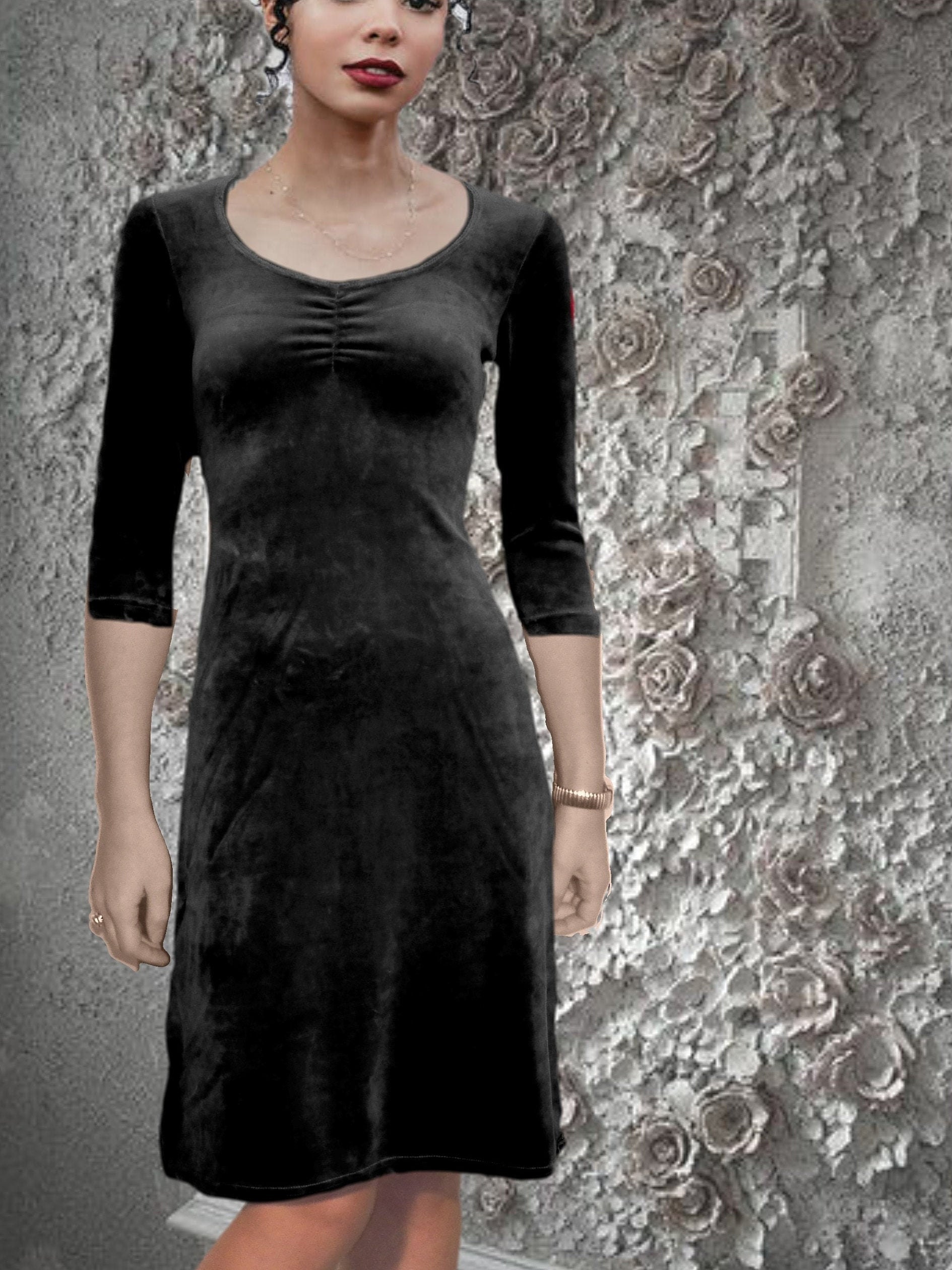 Organic cotton velvet dress velvet party dress biological Etsy