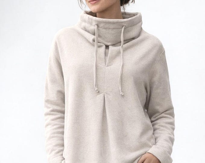 organic cotton fleece sweater, fleece sweat shirt, sweater  GOTS certified organic fleece