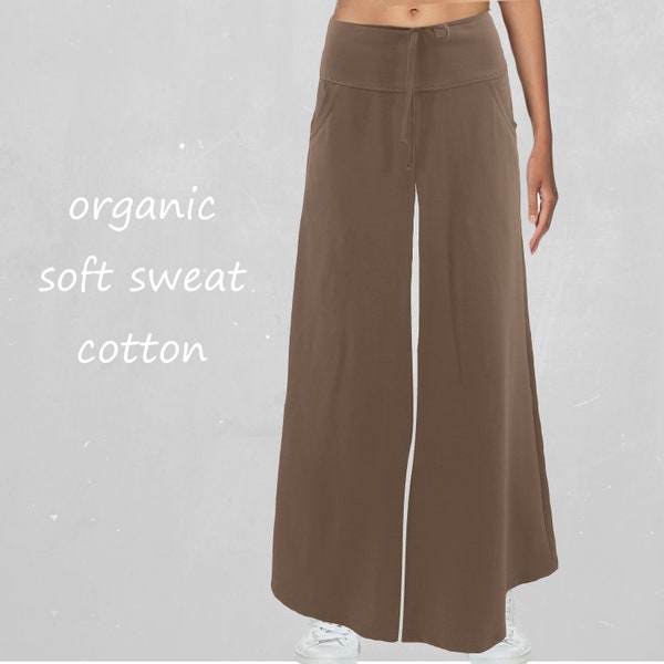Yoga pants made of soft sweat organic cotton