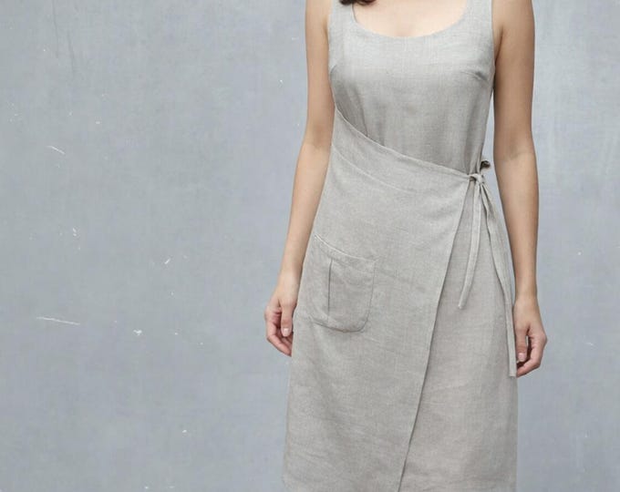 organic linen dress, summer dress biological linen, recyclable, ready for recycling, sustainable, fair trade, fair fashion