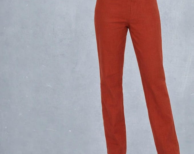 Organic linen pants, Wide linen pants biological linen, summer pants