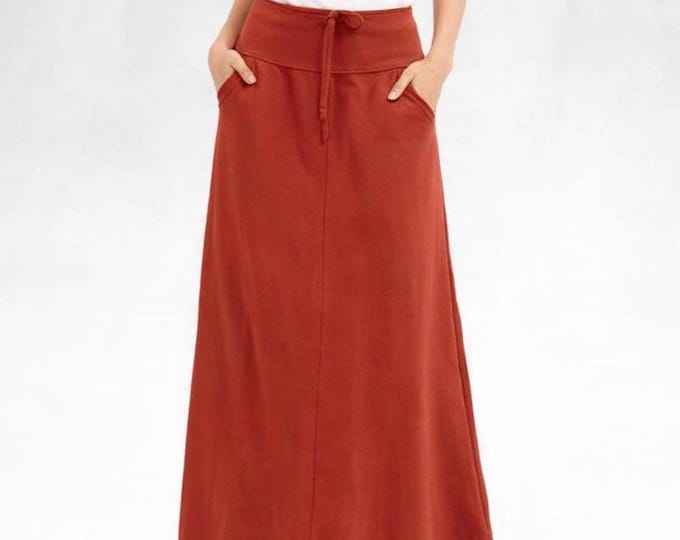Trending maxi skirt made of soft sweat organic cotton