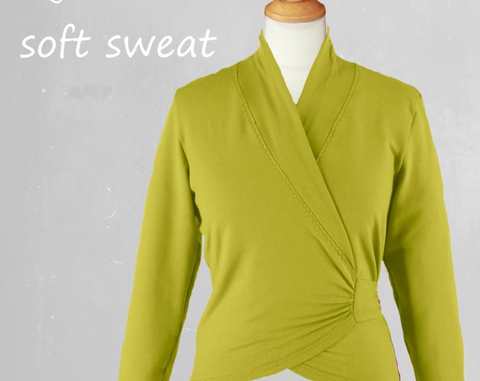 Hooded cardigan made of soft brushed organic cotton