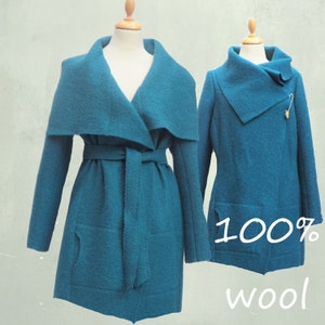 Boiled Wool Coat -  UK