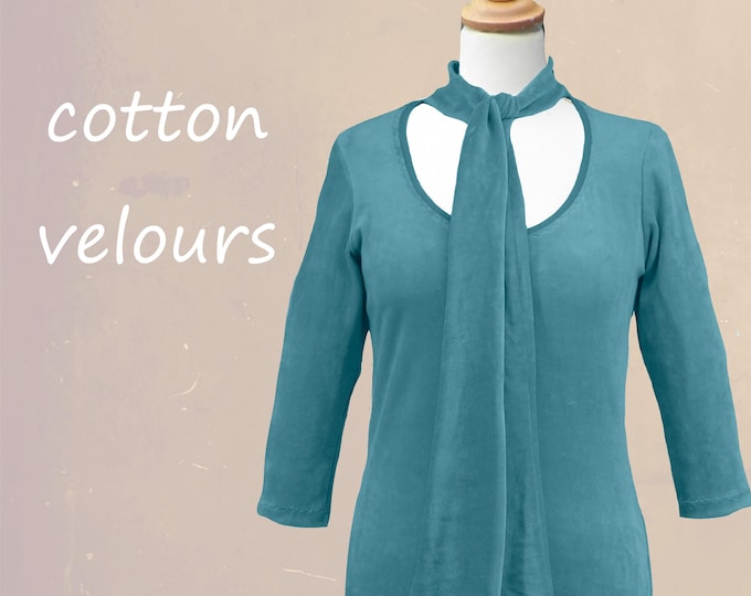 velvet shirt with tie