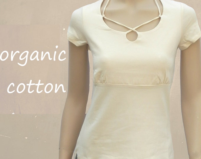 string top organic cotton, camisole biological cotton, sustainable top, fair trade clothing