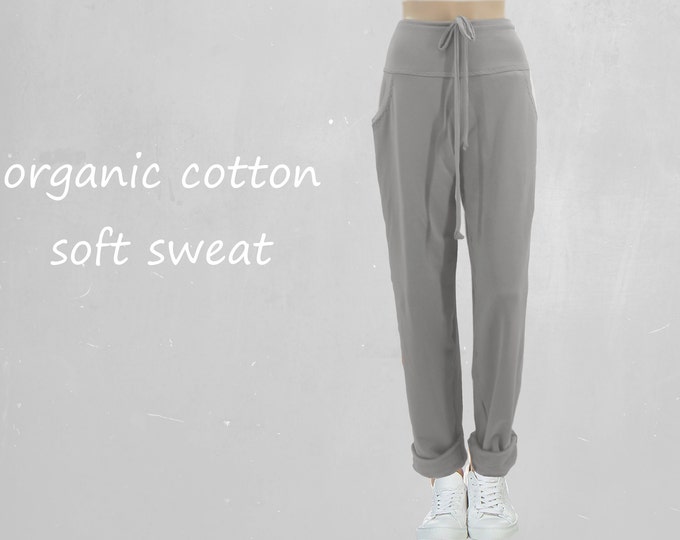 Sweat pants made of soft sweat organic cotton