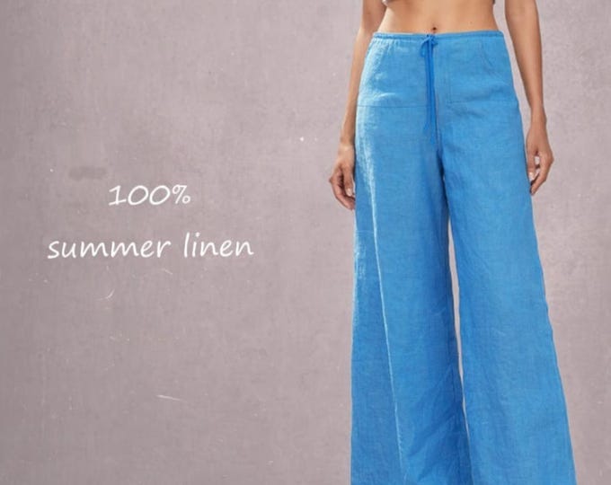 summer pants linen chambray