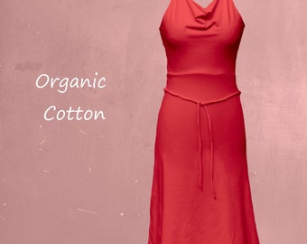 organic cotton summer dress, strapless summer dress biological cotton, summer dress GOTS certified