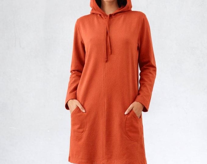 Sweater dress made of soft brushed organic cotton