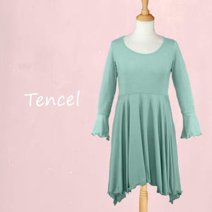 Tencel A line shirt with collar