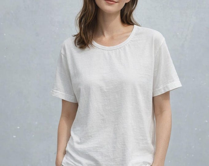 Basic linen- cotton T shirt