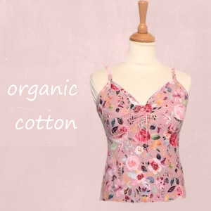 romantic flower printed camisole