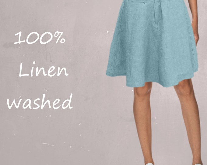 Billowing skirt made of washed linen