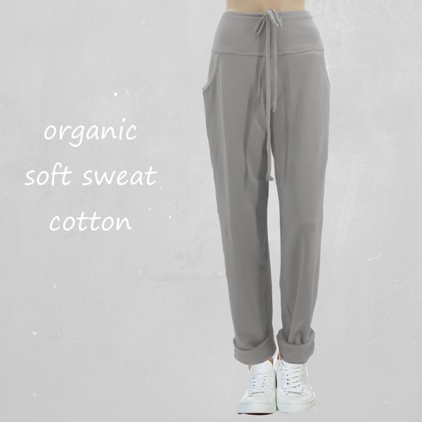 Sweat pants made of soft sweat organic cotton