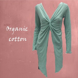 organic cotton over dress, tunic biological cotton, sustainable clothing, fair trade clothing