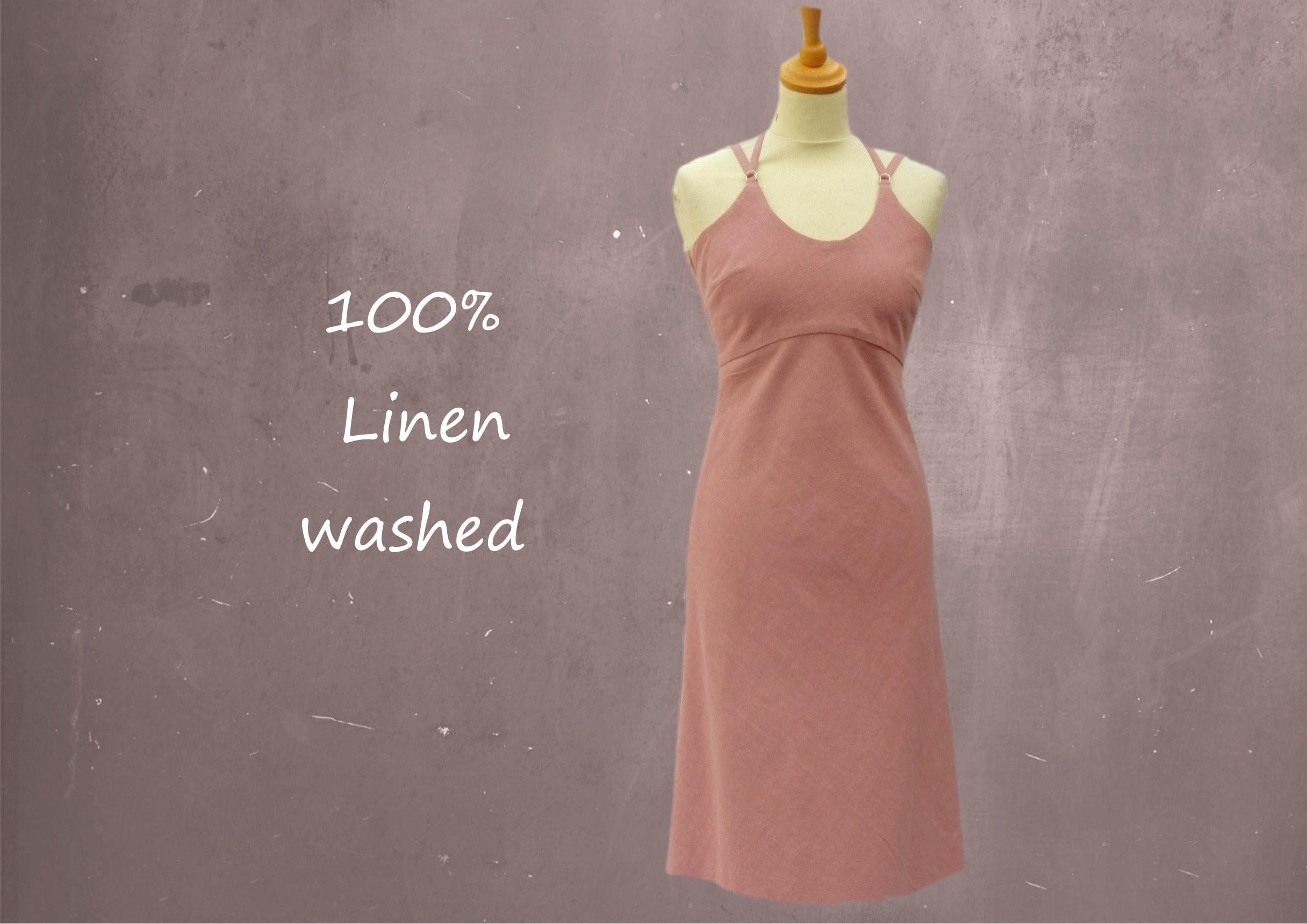 strapless linen summer dress, linen beach dress