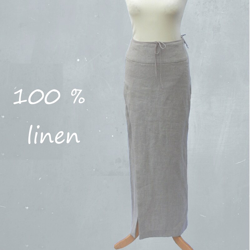 Linen Cotton Maxi Skirt