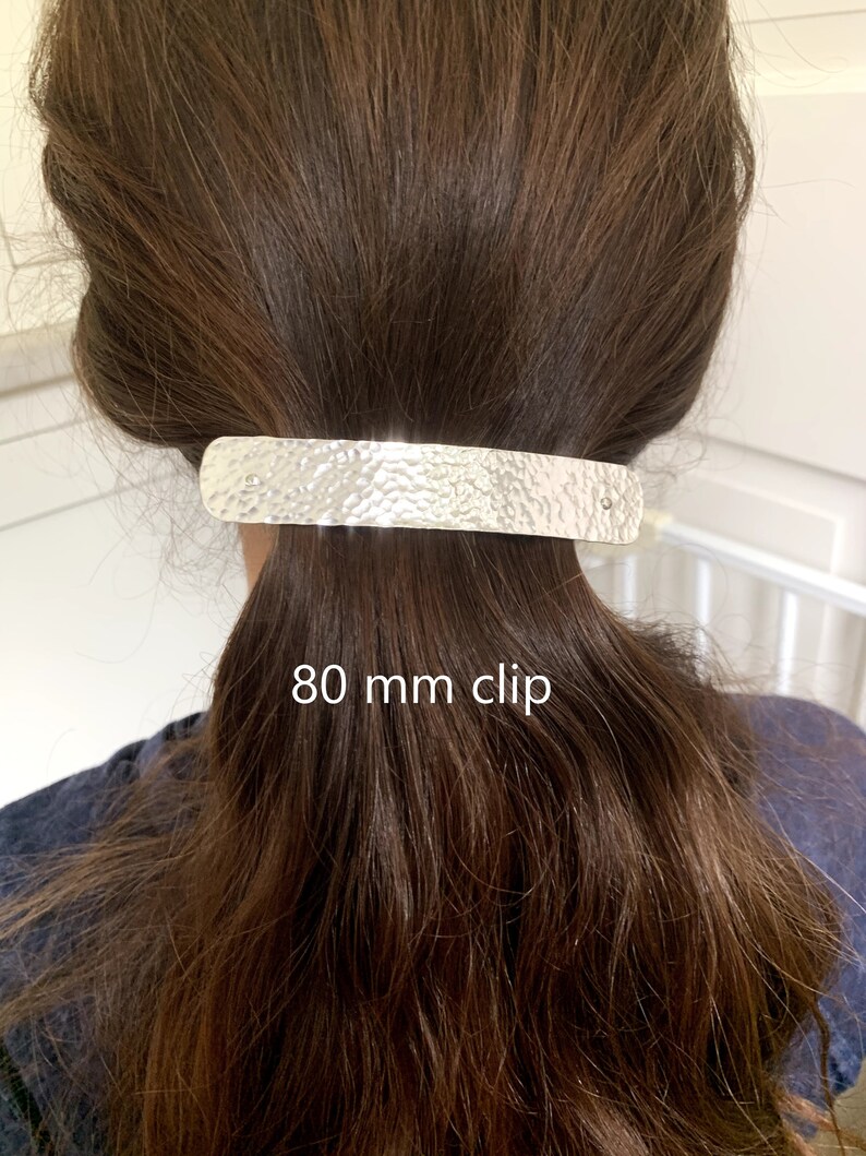 Sterling Silver Hair Barrette French Stainless Steel Clip Etsy