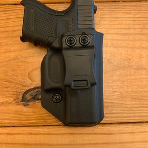 Glock 26/27/33 inside waistband IWB Kydex holster adjustable cant clip