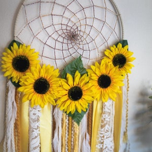 Boho Sunflower Dream Catcher image 2