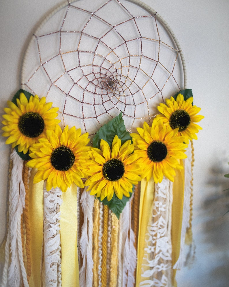 Boho Sunflower Dream Catcher image 2