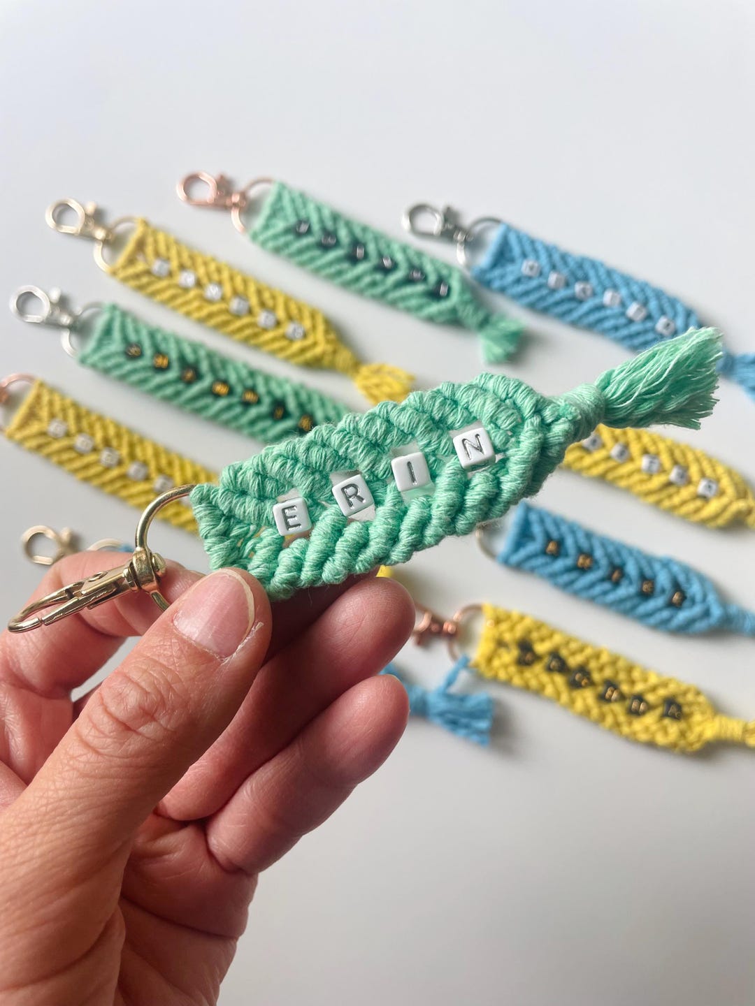 Video Macrame Keychain Macrame Personalized Keychains - Etsy