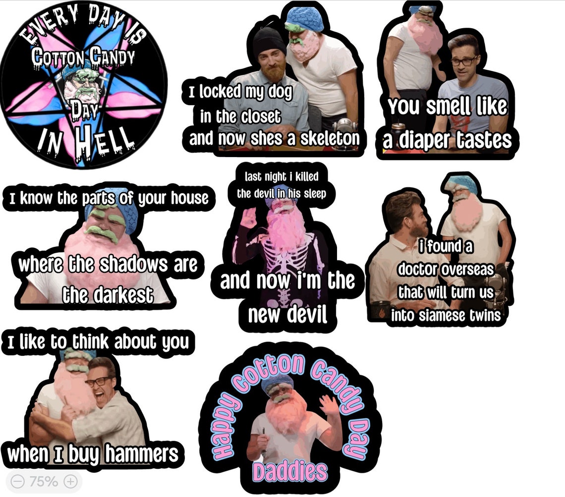 Cotton Candy Randy Sticker Pack Etsy